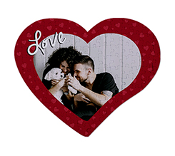 Foto puzzle a cuore con grafica Love per innamorati