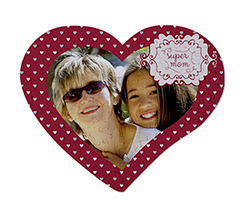 Puzzle cuore A3 con la tua foto e grafica Super mom