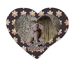 Puzzle cuore A3 con foto e grafica Ti amo mamma