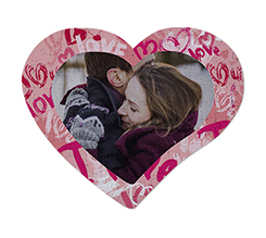 Puzzle cuore A3 con foto e grafica Words of love