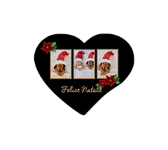 Puzzle cuore A4 collage di foto e grafica Black Christmas