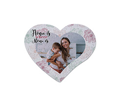 Puzzle cuore A4 con foto e grafica Home is mom