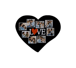 Collage di foto su puzzle a cuore A4