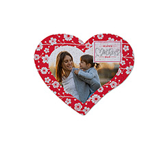 Puzzle A4 cuore con foto e grafica per la mamma