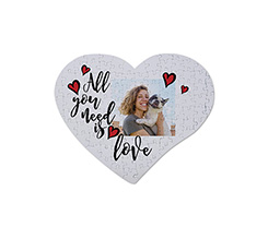Puzzle cuore A4 con foto e grafica Need love