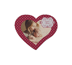 Puzzle cuore A4 con foto e grafica Super mom
