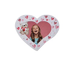 Puzzle cuore A4 con foto e grafica Sweet teddy bear