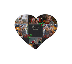 Puzzle cuore A4 con collage di foto e grafica Vischio