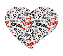 Puzzle legno cuore con scritte d'amore