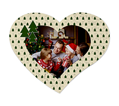 Puzzle cuore A3 in legno alberi di natale