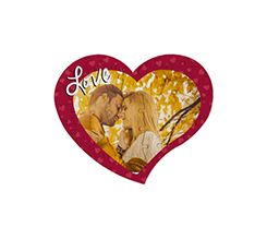 Puzzle cuore A4 in legno con grafica love