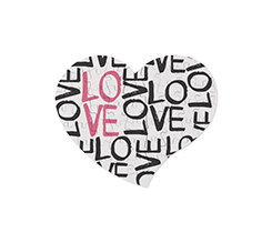 Puzzle cuore A4 in legno con scritte love