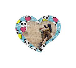 Puzzle cuore masonite A4 Lovely panda