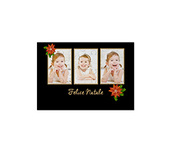 Puzzle in legno 17x25 cm collage 3 riquadri felice natale