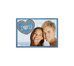 Puzzle in legno small con grafica jeans