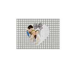 Puzzle small in legno con grafica shabby chic