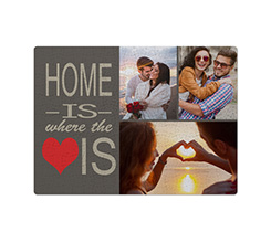 Puzzle in tessuto grafica home personalizzabile con collage di foto