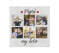 Puzzle legno quadrato Dad hero