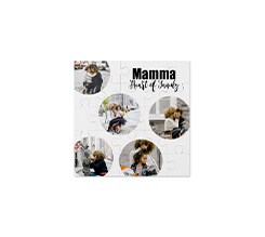 Puzzle legno quadrato Heart of family