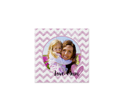 Puzzle legno quadrato Mum zig zag