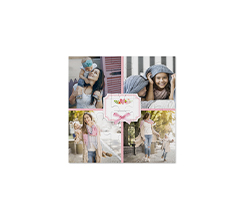 Puzzle quadrato in legno collage 4 riquadri festa della mamma