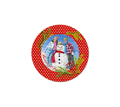 Puzzle legno rotondo Bacche natalizie