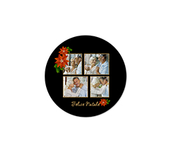 Puzzle legno rotondo Black collage