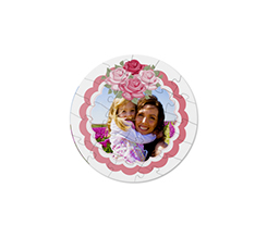 Puzzle a cerchio in legno grafica rose