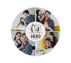 Puzzle legno rotondo Dad is my hero