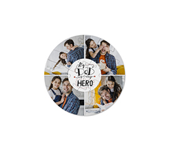 Puzzle legno rotondo Dad is my hero