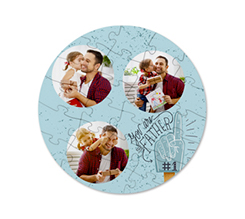 Puzzle legno rotondo My father