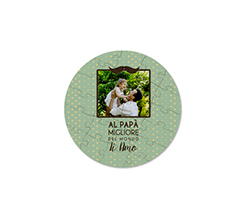 Puzzle legno rotondo Papà ti amo
