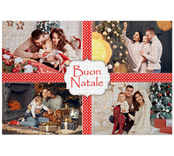 Puzzle maxi da 1000 pezzi con grafica collage come regalo di natale