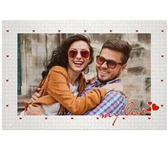 Puzzle formato maxi personalizzato con foto e grafica love