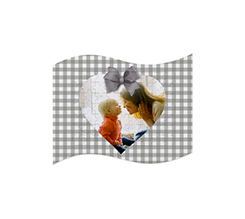 Puzzle con cornice onda grafica cuore