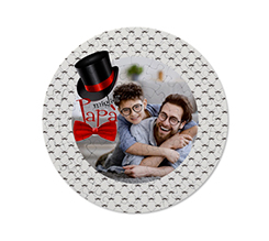 Puzzle rotondo personalizzato con foto e grafica Miglior papà