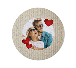 Puzzle rotondo personalizzato con foto e grafica