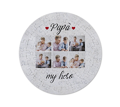 Grafica collage su puzzle dedicata al papà