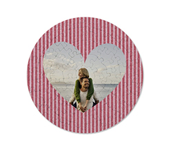 Grafica a cuore per il tuo foto puzzle rotondo