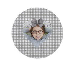 Puzzle rotondo personalizzato con foto a forma di cuore