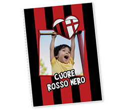 Quaderno A4 Cuore rosso nero