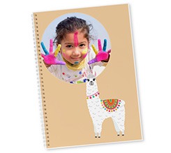 quaderno con spirale personalizzato con foto e grafica con lama