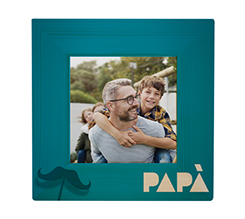 Quadretto Legno con stampa fotografica e grafica baffi