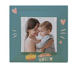 Quadretto Legno con Tela con foto e grafica mom queen
