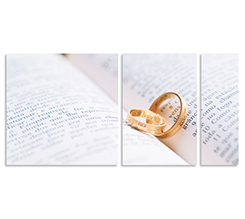 Immagine anelli di matrimonio su quadri moderni