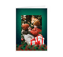 Biglietto natalizio con foto per i tuoi auguri speciali