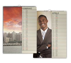Calendario multipagina a3 con datario laterale
