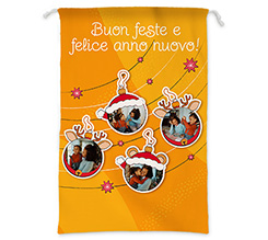 Sacco Babbo natale grafica buone feste