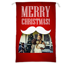 Sacco Babbo Natale Merry Christmas con foto