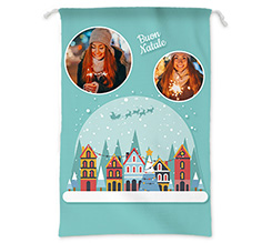 Sacco Natalizio con foto per auguri di Buon Natale